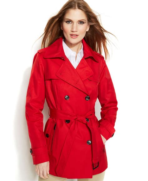 michael kors red jacket|michael kors black jacket women's.